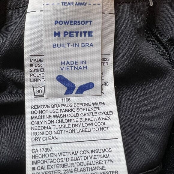 Old Navy Black Cropped Tank Built In Bra Size Petite Medium New - Picture 5 of 5